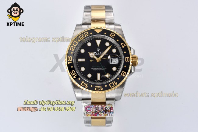 GMT Master II 116713 GRNR 40mm Clean Black/Dot on Oys YG/SS Bracelet VR3186 GMT Master II 116713 GRNR 40mm Clean Black/Dot on Oys YG/SS Bracelet VR3186