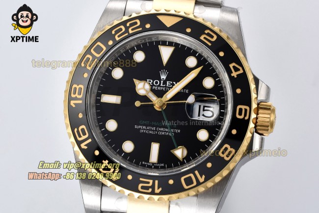 GMT Master II 116713 GRNR 40mm Clean Black/Dot on Oys YG/SS Bracelet VR3186 GMT Master II 116713 GRNR 40mm Clean Black/Dot on Oys YG/SS Bracelet VR3186
