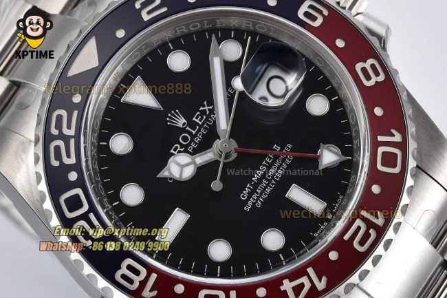 GMT Master II 126710 Pepsi 40mm Clean Black/Dot on Oys SS/SS Bracelet V3 DD3285 GMT Master II 126710 Pepsi 40mm Clean Black/Dot on Oys SS/SS Bracelet V3 DD3285