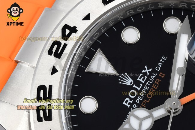 Explorer II 42mm CLEAN Black/Dot on SS/RU Strap VS3285 Super Clone Explorer II 42mm CLEAN Black/Dot on SS/RU Strap VS3285 Super Clone