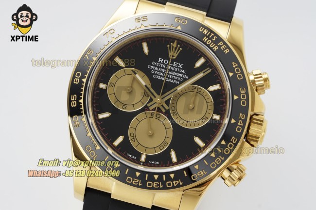 Daytona 126518 40mm Clean Black YG/Stick on YG/RU Strap SH4131 Super Clone Daytona 126518 40mm Clean Black YG/Stick on YG/RU Strap SH4131 Super Clone