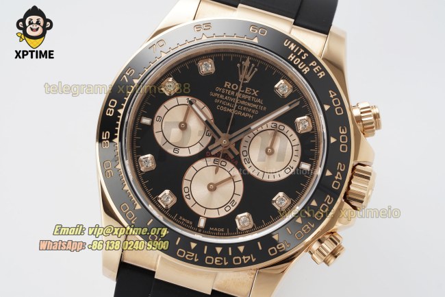 Daytona 126515 40mm Clean Black RG/Diamond on RG/RU Strap SH4131 Super Clone Daytona 126515 40mm Clean Black RG/Diamond on RG/RU Strap SH4131 Super Clone