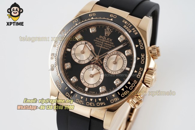 Daytona 126515 40mm Clean Black RG/Diamond on RG/RU Strap SH4131 Super Clone Daytona 126515 40mm Clean Black RG/Diamond on RG/RU Strap SH4131 Super Clone