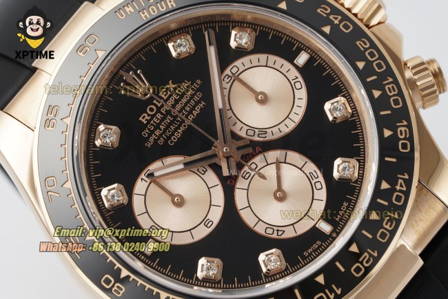 Daytona 126515 40mm Clean Black RG/Diamond on RG/RU Strap SH4131 Super Clone Daytona 126515 40mm Clean Black RG/Diamond on RG/RU Strap SH4131 Super Clone