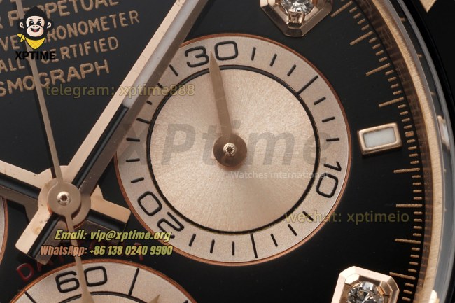 Daytona 126515 40mm Clean Black RG/Diamond on RG/RU Strap SH4131 Super Clone Daytona 126515 40mm Clean Black RG/Diamond on RG/RU Strap SH4131 Super Clone