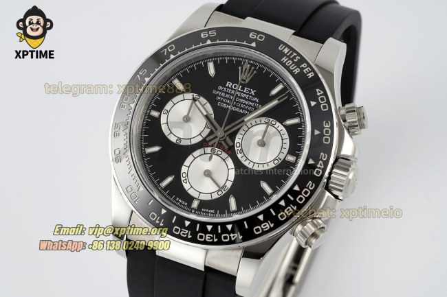 Daytona 126519 40mm Clean Black Silver/Stick on SS/RU Strap SH4131 Super Clone Daytona 126519 40mm Clean Black Silver/Stick on SS/RU Strap SH4131 Super Clone