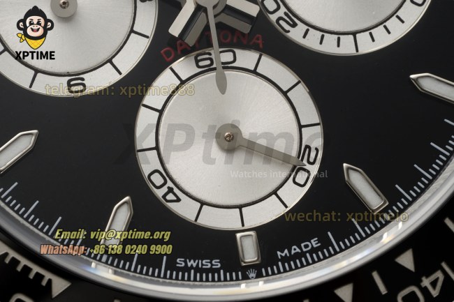 Daytona 126519 40mm Clean Black Silver/Stick on SS/RU Strap SH4131 Super Clone Daytona 126519 40mm Clean Black Silver/Stick on SS/RU Strap SH4131 Super Clone