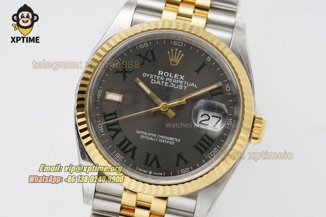 Datejust 126233 36mm Clean Gray/Roman on Jub YG/SS Bracelet SH3235 Super Clone Datejust 126233 36mm Clean Gray/Roman on Jub YG/SS Bracelet SH3235 Super Clone