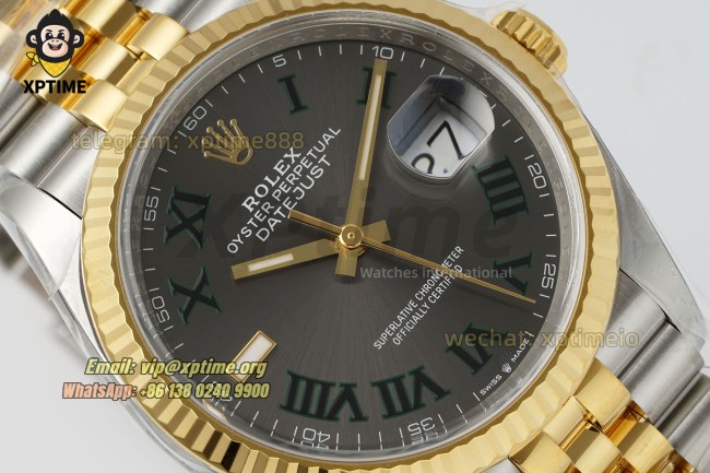 Datejust 126233 36mm Clean Gray/Roman on Jub YG/SS Bracelet SH3235 Super Clone Datejust 126233 36mm Clean Gray/Roman on Jub YG/SS Bracelet SH3235 Super Clone