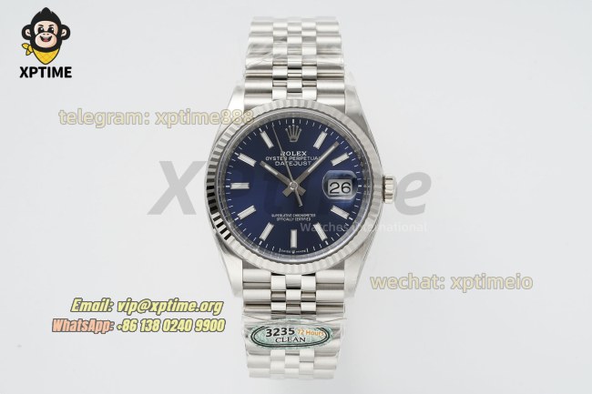 Datejust 126234 36mm Clean Blue/Stick on Jub SS/SS Bracelet SH3235 Super Clone Datejust 126234 36mm Clean Blue/Stick on Jub SS/SS Bracelet SH3235 Super Clone