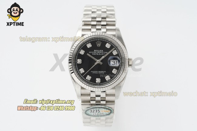 Datejust 126234 36mm Clean Black/Diamond on Jub SS/SS Bracelet SH3235 Super Clone Datejust 126234 36mm Clean Black/Diamond on Jub SS/SS Bracelet SH3235 Super Clone