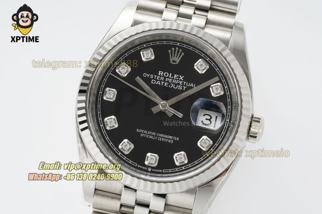 Datejust 126234 36mm Clean Black/Diamond on Jub SS/SS Bracelet SH3235 Super Clone Datejust 126234 36mm Clean Black/Diamond on Jub SS/SS Bracelet SH3235 Super Clone