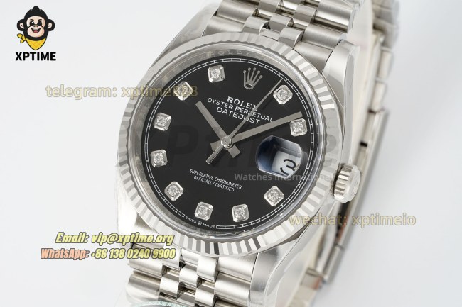 Datejust 126234 36mm Clean Black/Diamond on Jub SS/SS Bracelet SH3235 Super Clone Datejust 126234 36mm Clean Black/Diamond on Jub SS/SS Bracelet SH3235 Super Clone