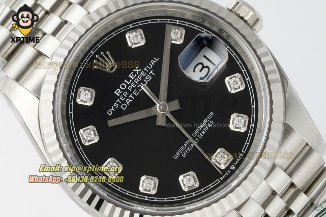 Datejust 126234 36mm Clean Black/Diamond on Jub SS/SS Bracelet SH3235 Super Clone Datejust 126234 36mm Clean Black/Diamond on Jub SS/SS Bracelet SH3235 Super Clone