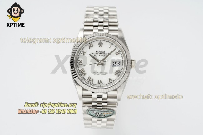 Datejust 126234 36mm Clean White/Roman on Jub SS/SS Bracelet SH3235 Super Clone Datejust 126234 36mm Clean White/Roman on Jub SS/SS Bracelet SH3235 Super Clone