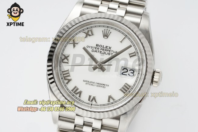 Datejust 126234 36mm Clean White/Roman on Jub SS/SS Bracelet SH3235 Super Clone Datejust 126234 36mm Clean White/Roman on Jub SS/SS Bracelet SH3235 Super Clone