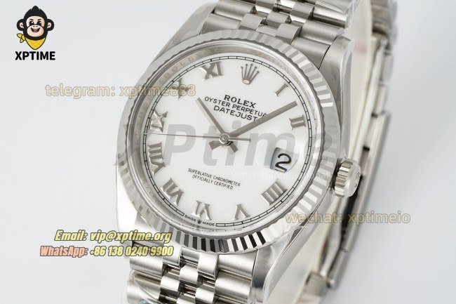 Datejust 126234 36mm Clean White/Roman on Jub SS/SS Bracelet SH3235 Super Clone Datejust 126234 36mm Clean White/Roman on Jub SS/SS Bracelet SH3235 Super Clone