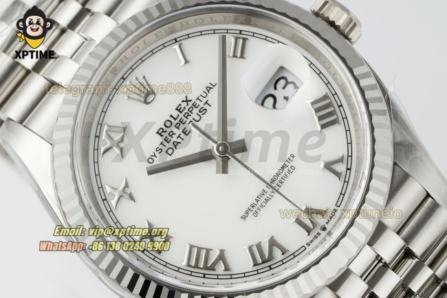 Datejust 126234 36mm Clean White/Roman on Jub SS/SS Bracelet SH3235 Super Clone Datejust 126234 36mm Clean White/Roman on Jub SS/SS Bracelet SH3235 Super Clone