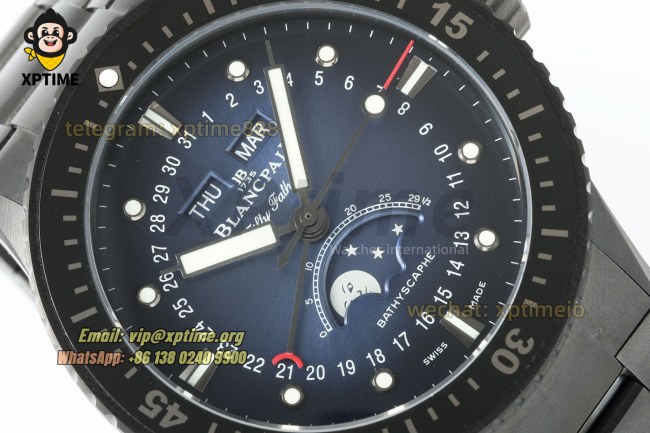 Fifty Fathoms 43.6mm DDDF Blue/Dot & Numeral on Ceramic Bracelet A6654 Fifty Fathoms 43.6mm DDDF Blue/Dot & Numeral on Ceramic Bracelet A6654
