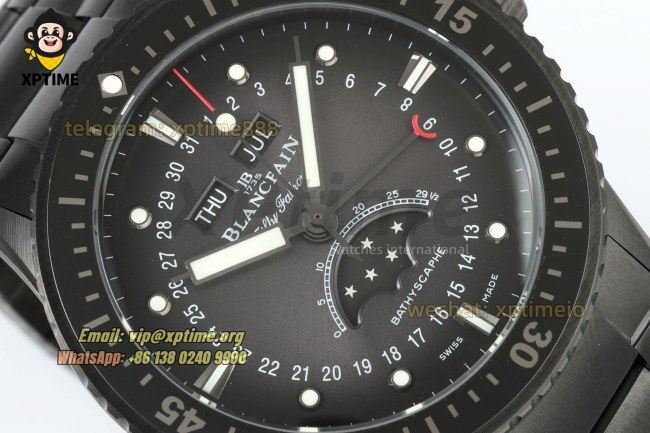 Fifty Fathoms 43.6mm DDDF Black/Dot & Numeral on Ceramic Bracelet A6654 Fifty Fathoms 43.6mm DDDF Black/Dot & Numeral on Ceramic Bracelet A6654