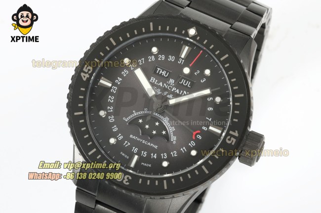 Fifty Fathoms 43.6mm DDDF Black/Dot & Numeral on Ceramic Bracelet A6654 Fifty Fathoms 43.6mm DDDF Black/Dot & Numeral on Ceramic Bracelet A6654