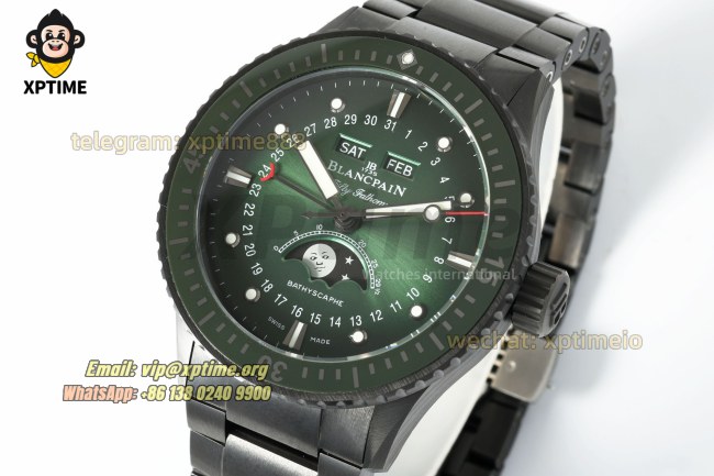Fifty Fathoms 43.6mm DDDF Green/Dot & Numeral on Ceramic Bracelet A6654 Fifty Fathoms 43.6mm DDDF Green/Dot & Numeral on Ceramic Bracelet A6654