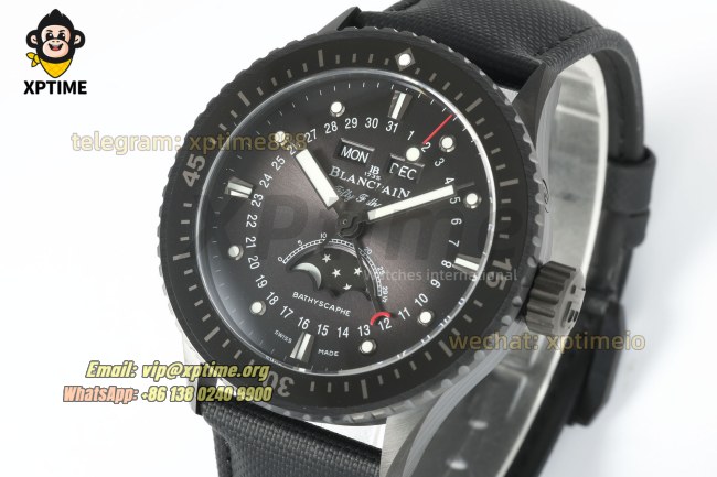 Fifty Fathoms 43.6mm DDDF Blue/Dot & Numeral on Ceramic/Nato Strap A6654 Fifty Fathoms 43.6mm DDDF Blue/Dot & Numeral on Ceramic/Nato Strap A6654