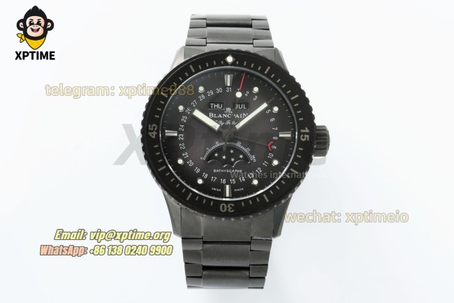 Fifty Fathoms 43.6mm DDDF Black/Dot & Numeral on Ceramic Bracelet A6654 Fifty Fathoms 43.6mm DDDF Black/Dot & Numeral on Ceramic Bracelet A6654