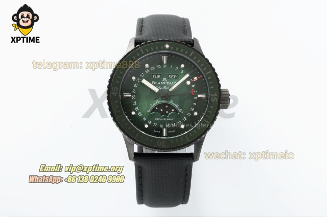 Fifty Fathoms 43.6mm DDDF Green/Dot & Numeral on Ceramic/Nato Strap A6654 Fifty Fathoms 43.6mm DDDF Green/Dot & Numeral on Ceramic/Nato Strap A6654