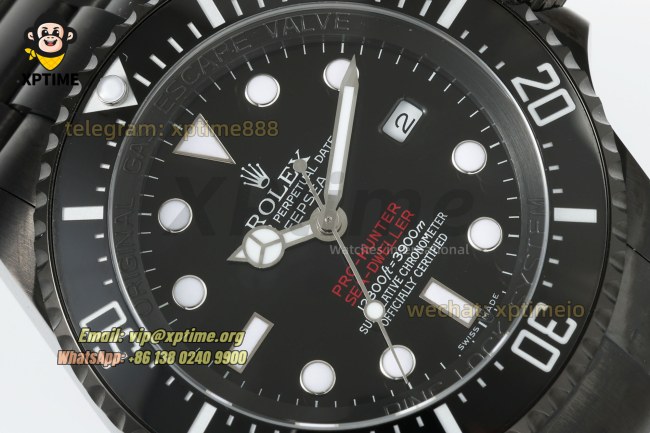 DeepSea Dweller 126660 43mm VSF Black/Dot on DLC Bracelet HS3135 Super Clone DeepSea Dweller 126660 43mm VSF Black/Dot on DLC Bracelet HS3135 Super Clone