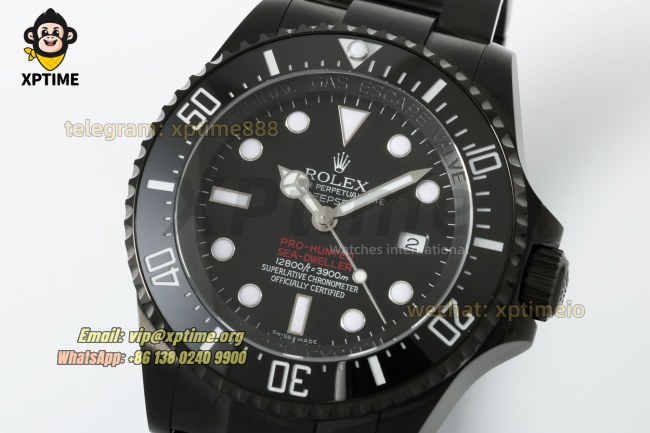 DeepSea Dweller 126660 43mm VSF Black/Dot on DLC Bracelet HS3135 Super Clone DeepSea Dweller 126660 43mm VSF Black/Dot on DLC Bracelet HS3135 Super Clone