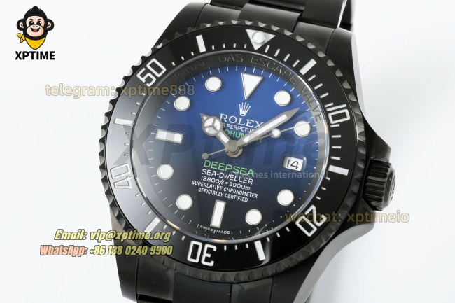 DeepSea Dweller 126660 43mm VSF Blue/Dot on DLC Bracelet HS3135 Super Clone DeepSea Dweller 126660 43mm VSF Blue/Dot on DLC Bracelet HS3135 Super Clone