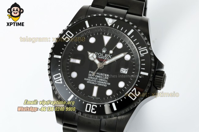 DeepSea Dweller 126660 43mm VSF Black/Dot on DLC Bracelet HS3135 Super Clone DeepSea Dweller 126660 43mm VSF Black/Dot on DLC Bracelet HS3135 Super Clone