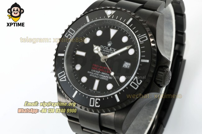 DeepSea Dweller 126660 43mm VSF Black/Dot on DLC Bracelet HS3135 Super Clone DeepSea Dweller 126660 43mm VSF Black/Dot on DLC Bracelet HS3135 Super Clone