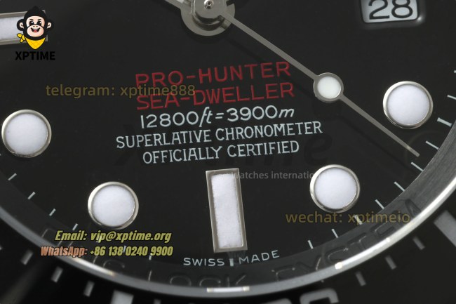 DeepSea Dweller 126660 43mm VSF Black/Dot on DLC Bracelet HS3135 Super Clone DeepSea Dweller 126660 43mm VSF Black/Dot on DLC Bracelet HS3135 Super Clone