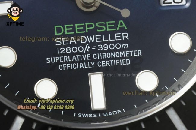 DeepSea Dweller 126660 43mm VSF Blue/Dot on DLC Bracelet HS3135 Super Clone DeepSea Dweller 126660 43mm VSF Blue/Dot on DLC Bracelet HS3135 Super Clone