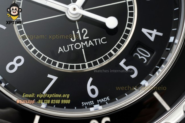 J12 38mm HTF Black/White Numeral on Black Ceramic Bracelet A2892 J12 38mm HTF Black/White Numeral on Black Ceramic Bracelet A2892