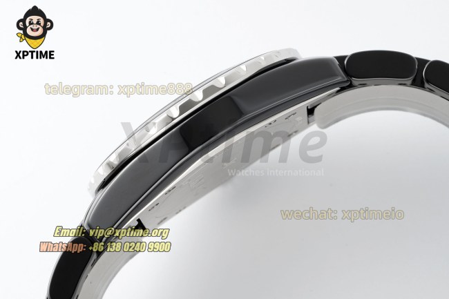 J12 38mm HTF Black/White Numeral on Black Ceramic Bracelet A2892 J12 38mm HTF Black/White Numeral on Black Ceramic Bracelet A2892