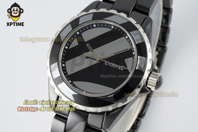 J12 38mm HTF Black/Silver on Black Ceramic Bracelet A2892 J12 38mm HTF Black/Silver on Black Ceramic Bracelet A2892