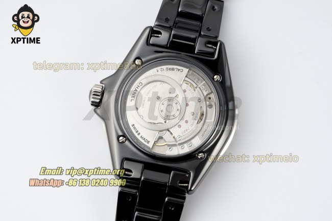 J12 38mm HTF Black/White Numeral on Black Ceramic Bracelet A12.1 J12 38mm HTF Black/White Numeral on Black Ceramic Bracelet A12.1