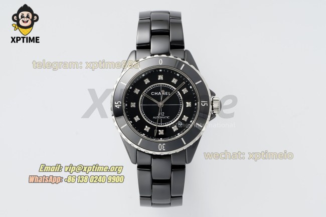 J12 38mm HTF Black/Diamond on Black Ceramic Bracelet A12.1 J12 38mm HTF Black/Diamond on Black Ceramic Bracelet A12.1