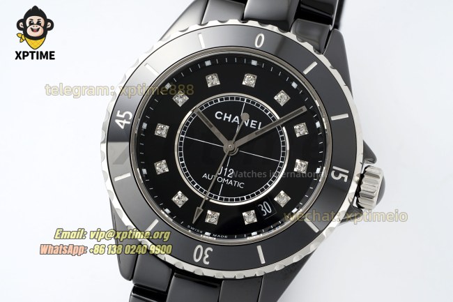 J12 38mm HTF Black/Diamond on Black Ceramic Bracelet A12.1 J12 38mm HTF Black/Diamond on Black Ceramic Bracelet A12.1
