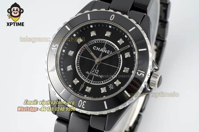 J12 38mm HTF Black/Diamond on Black Ceramic Bracelet A12.1 J12 38mm HTF Black/Diamond on Black Ceramic Bracelet A12.1