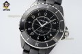J12 38mm HTF Black/White Numeral on Black Ceramic Bracelet A12.1 J12 38mm HTF Black/White Numeral on Black Ceramic Bracelet A12.1