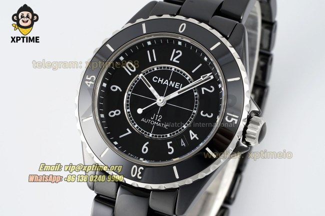 J12 38mm HTF Black/White Numeral on Black Ceramic Bracelet A12.1 J12 38mm HTF Black/White Numeral on Black Ceramic Bracelet A12.1