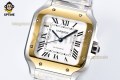 Santos De Cartier 35mm BVF White/Roman on YG/SS Bracelet MY9039 Santos De Cartier 35mm BVF White/Roman on YG/SS Bracelet MY9039