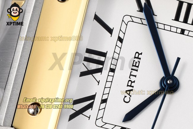 Santos De Cartier 35mm BVF White/Roman on YG/SS Bracelet MY9039 Santos De Cartier 35mm BVF White/Roman on YG/SS Bracelet MY9039