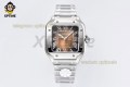 Santos De Cartier 35mm BVF Brown/Roman on SS/SS Bracelet MY9039 Santos De Cartier 35mm BVF Brown/Roman on SS/SS Bracelet MY9039