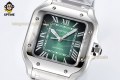 Santos De Cartier 35mm BVF Green/Roman on SS/SS Bracelet MY9039 Santos De Cartier 35mm BVF Green/Roman on SS/SS Bracelet MY9039
