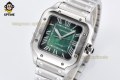 Santos De Cartier 35mm BVF Green/Roman on SS/SS Bracelet MY9039 Santos De Cartier 35mm BVF Green/Roman on SS/SS Bracelet MY9039